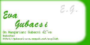 eva gubacsi business card